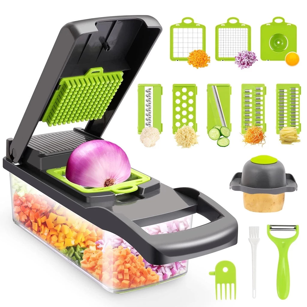 Picador/Ralador de legumes e Frutas sliceraço - inox 16 em 1