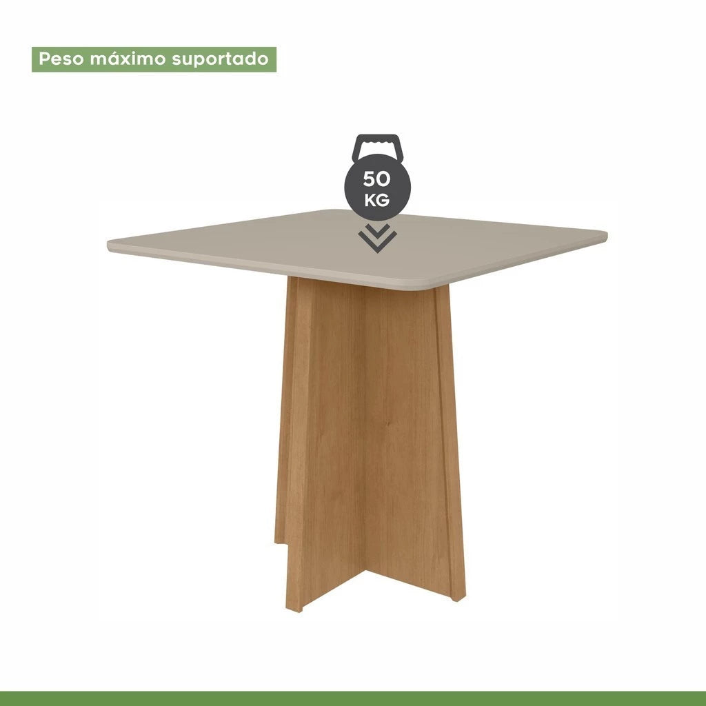 Mesa de Jantar Quadrada 4 Lugares Tampo MDF Celebrare