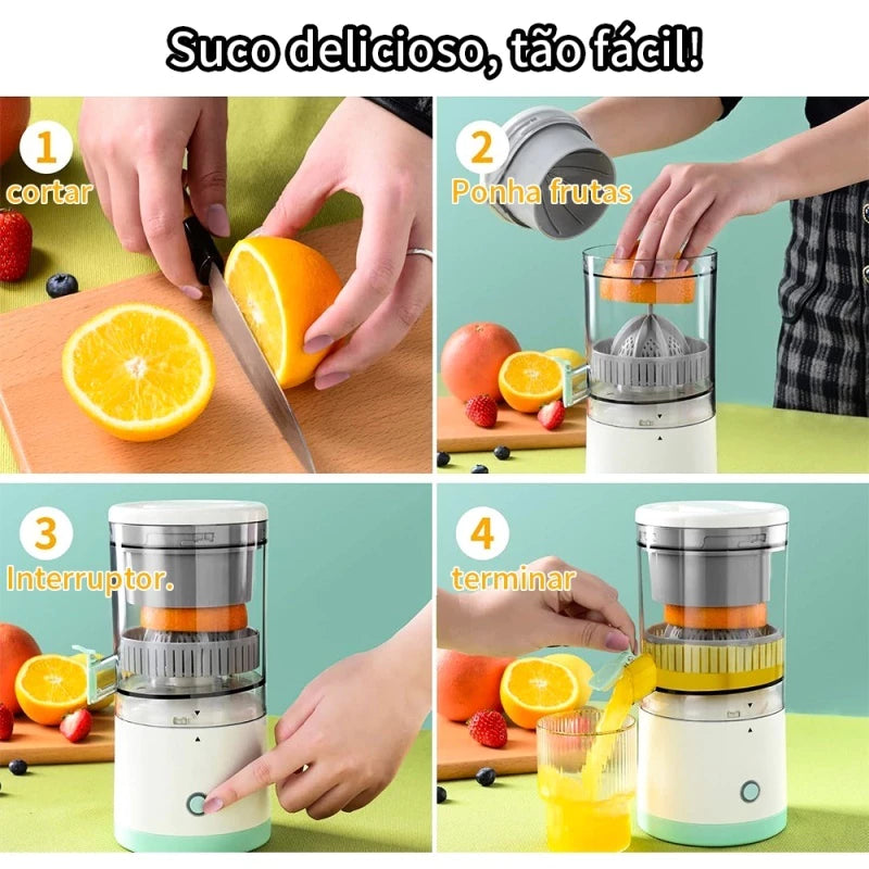 Espremedor Elétrico mini liquidificador de laranja suco frutas limão recarregável Maquina de Suco