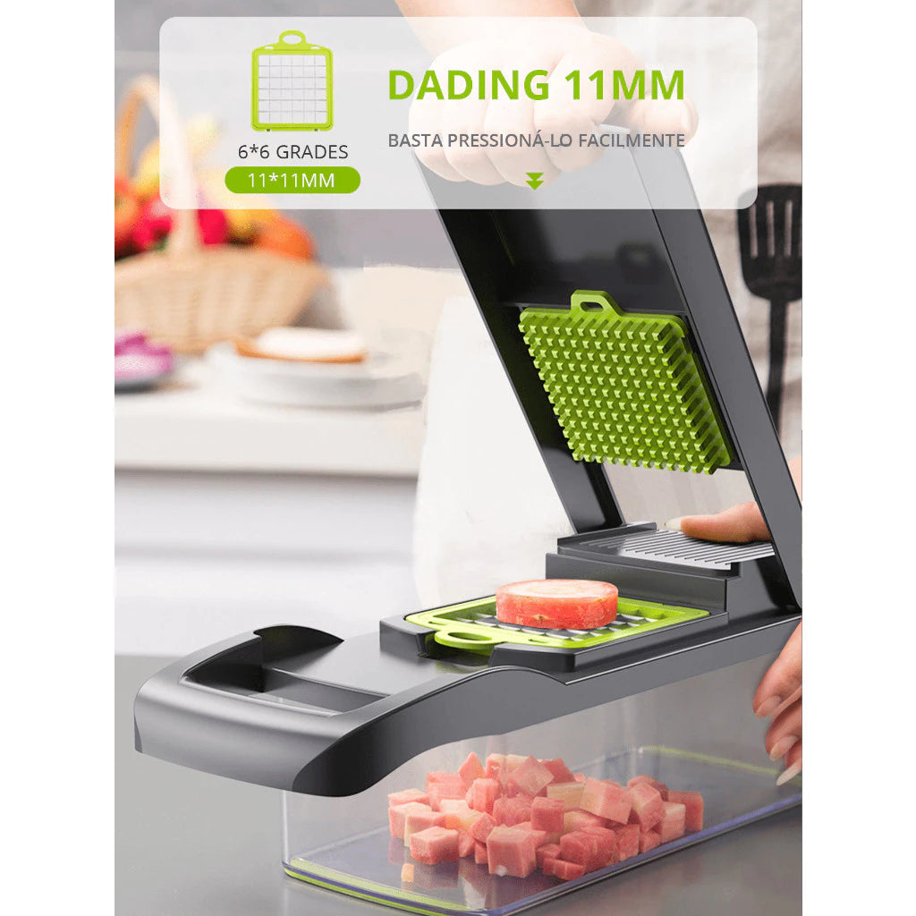 Picador/Ralador de legumes e Frutas sliceraço - inox 16 em 1