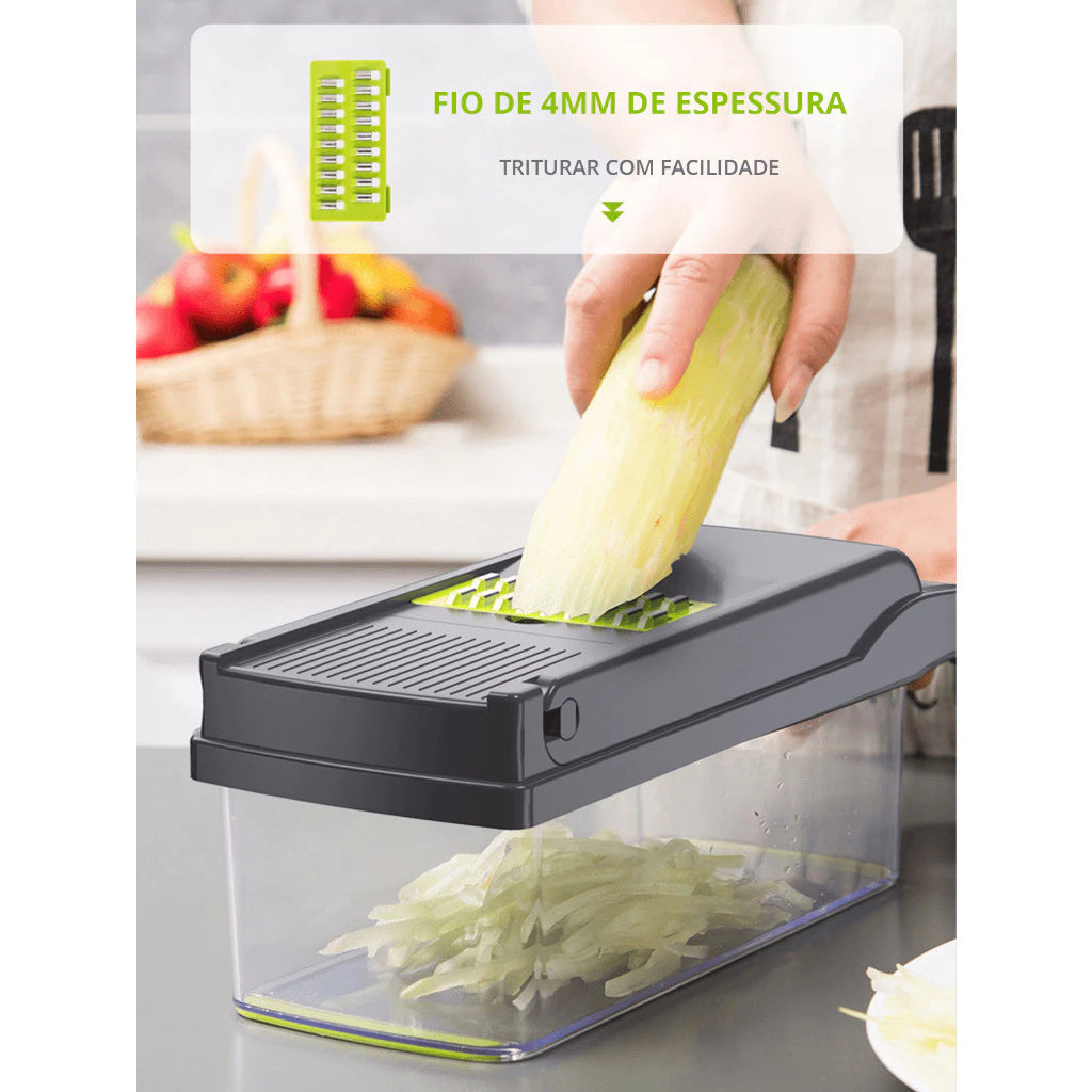 Picador/Ralador de legumes e Frutas sliceraço - inox 16 em 1