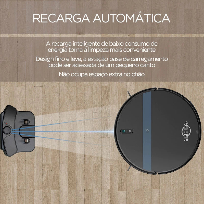 Robô Aspirador de Pó Para Casa Inteligente Com Sensores Anti- queda IDALI LIFE